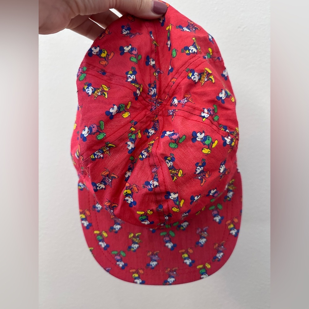 VTG Mickey Minnie Mouse Disney Character Fashions Adult Red PINK USA MADE Hat